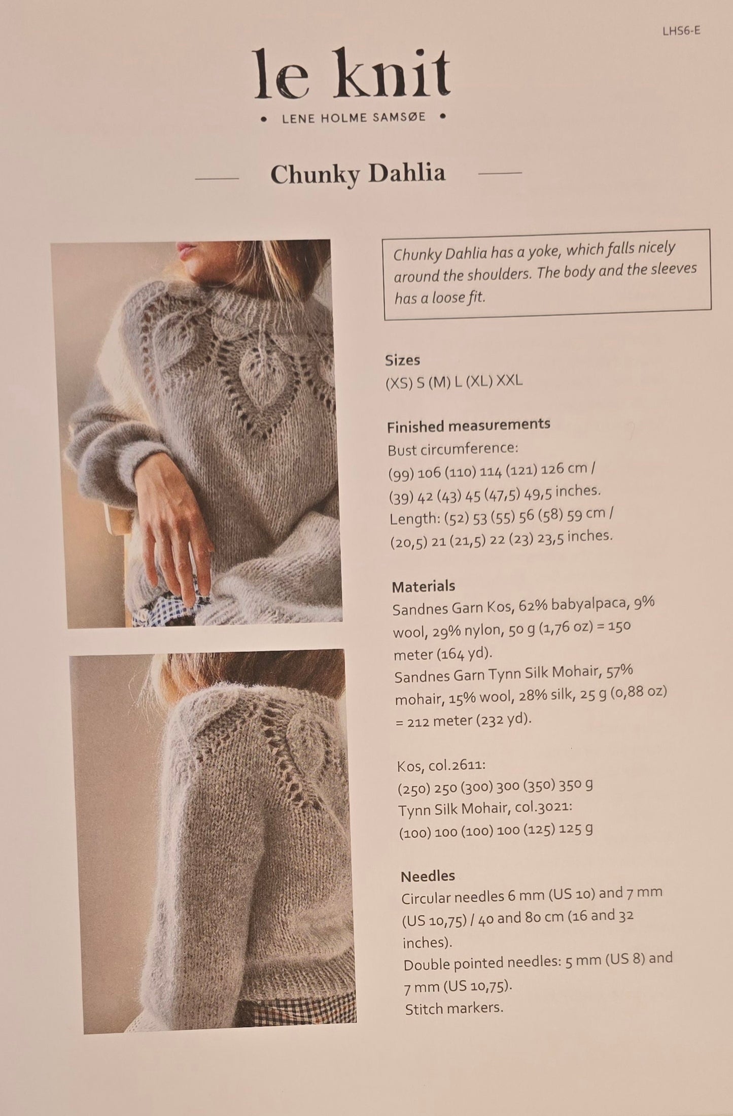 Le Knit / Chunky Dahlia (Anleitung - englsch)