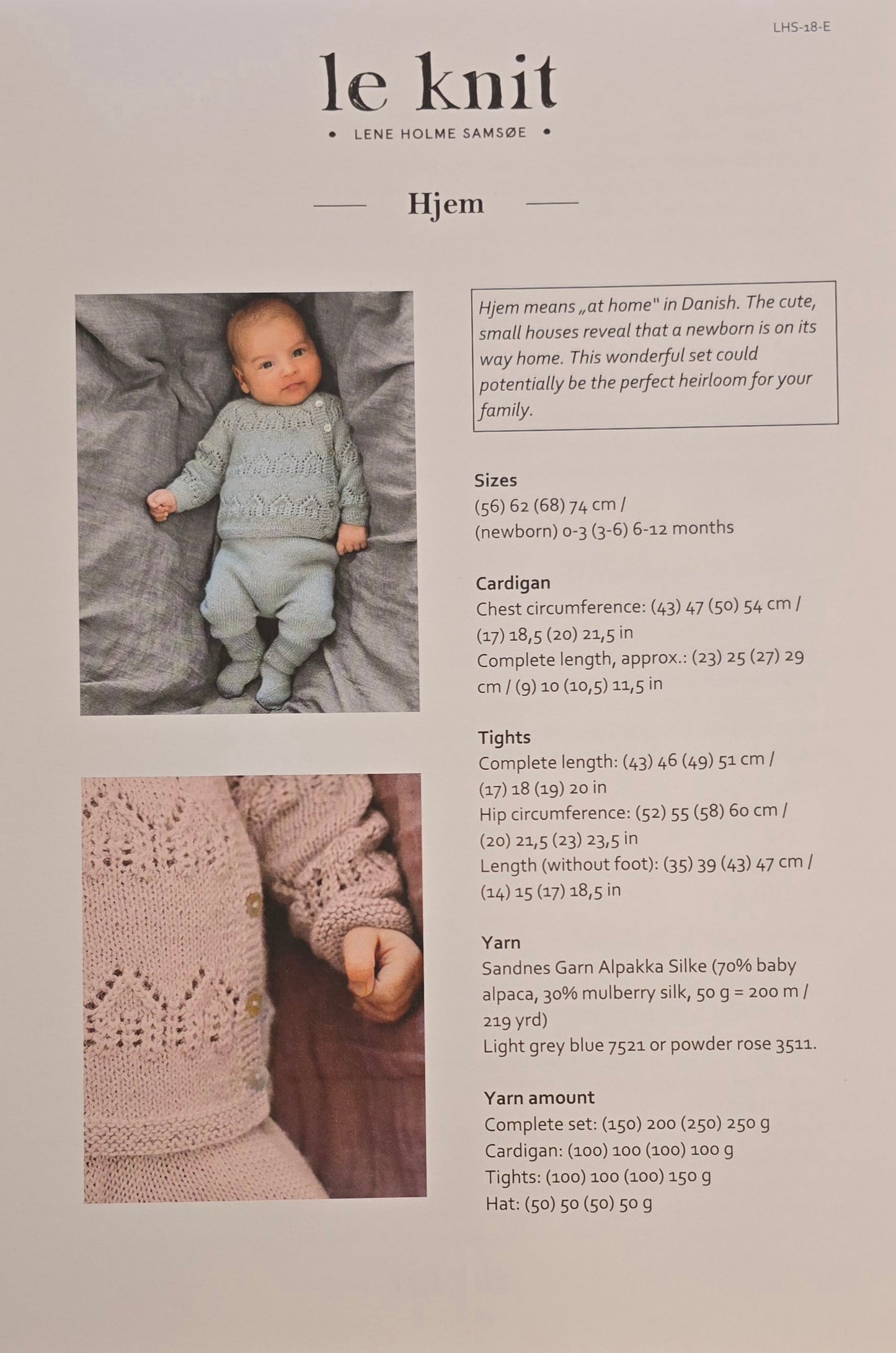 Le Knit / Hjem (Anleitung - englisch)