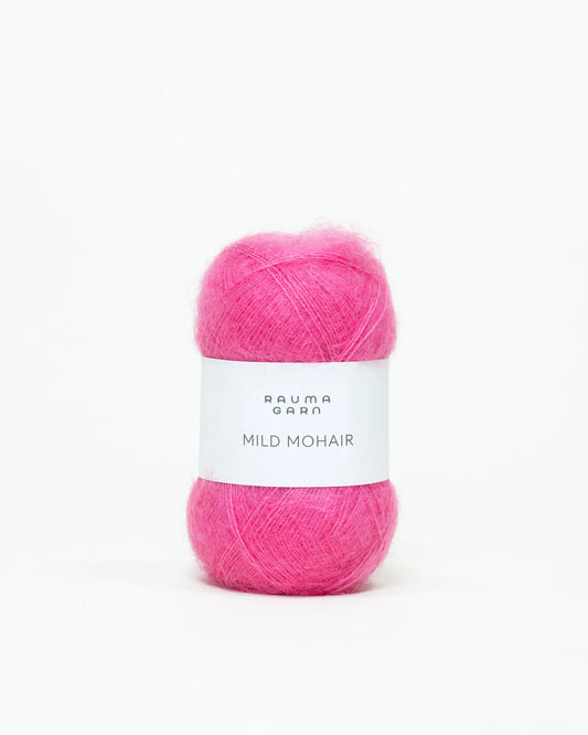 Rauma Mild Mohair Skarp rosa 32