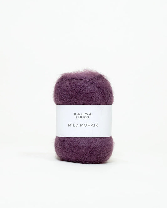 Rauma Mild Mohair Dyp lilla 37