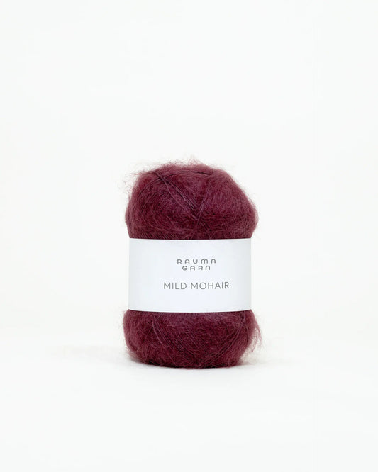 Rauma Mild Mohair Mørk burgunder 39