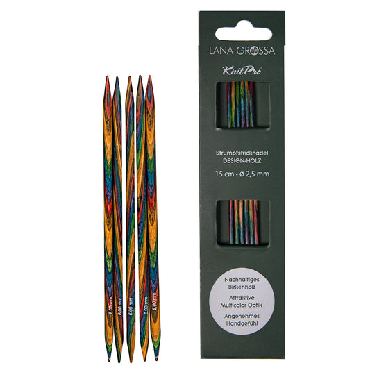 Lana Grossa Nadelspiel Designholz 5mm / 20cm Multicolor