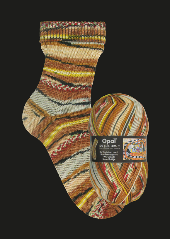 1436 Seeschlange - in Variation nach Hundertwassers Werk 956