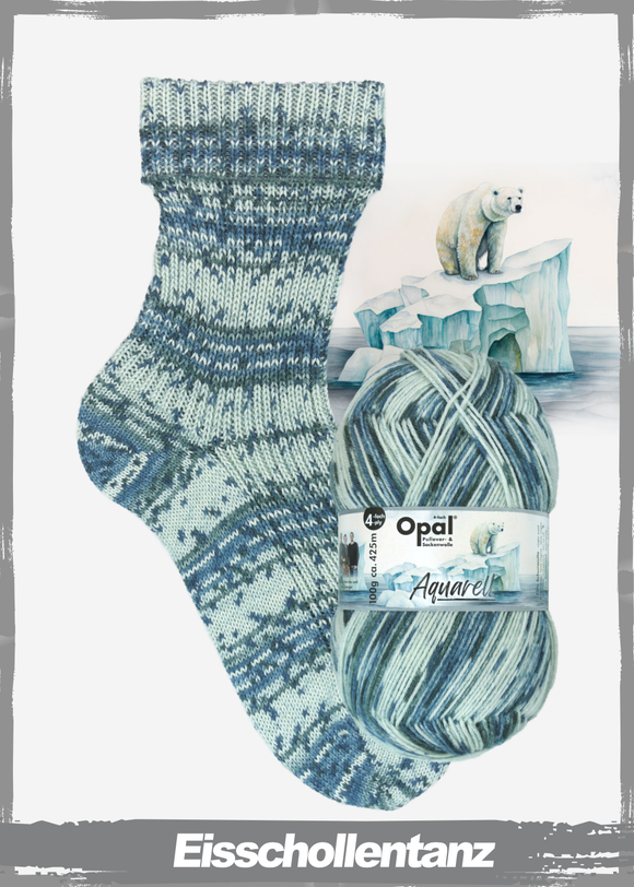 Opal Aquarell 11532 Eisschollentanz