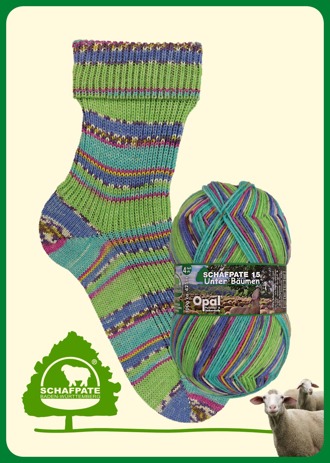 Opal Schafpate 15 4fach #11365 Morgentau
