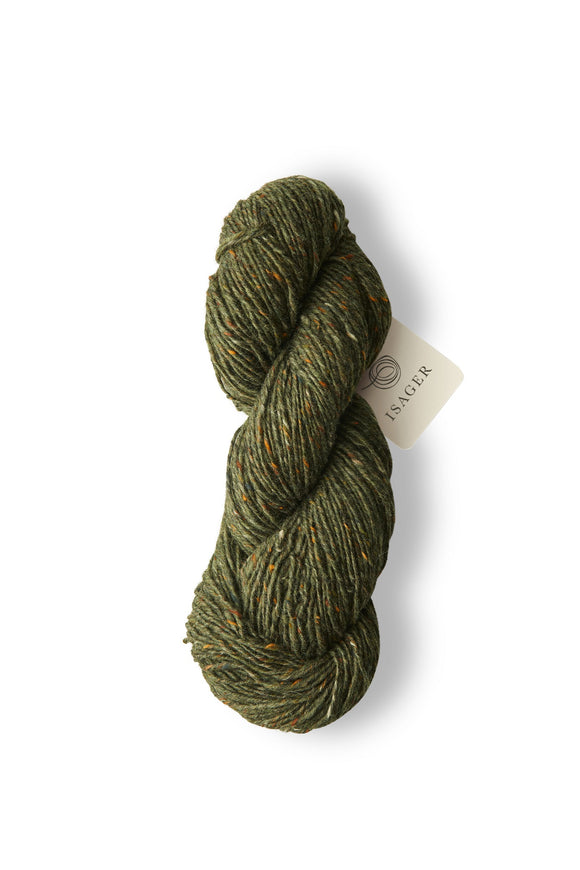 Isager Aran Tweed Green