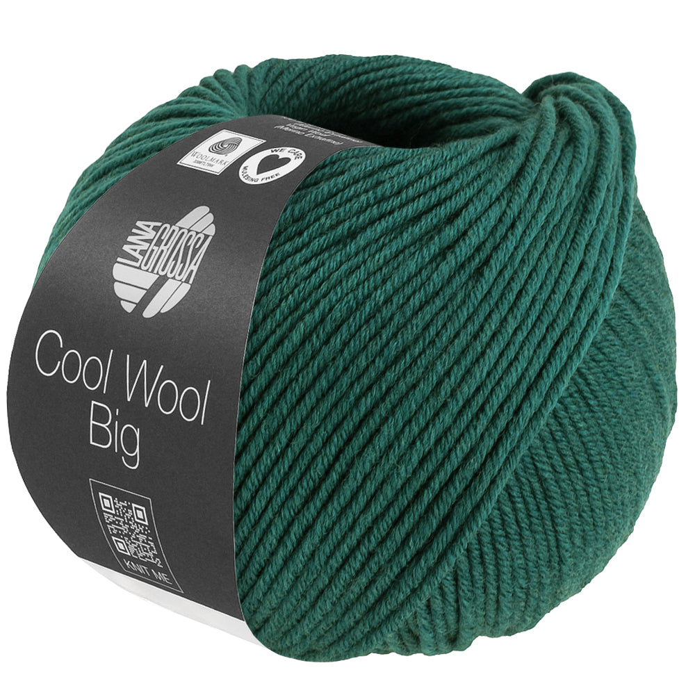 1705 Cool Wool Big Melange Dunkelgrün meliert