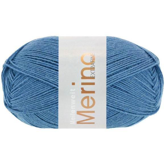 2448 Meilenweit 100 Merino Extrafine Uni blau