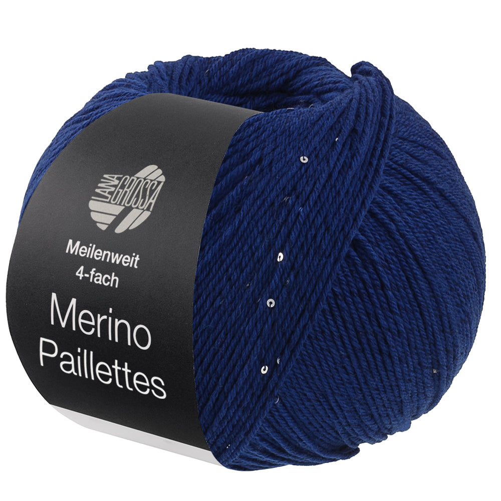2304 MEILENWEIT 100g Merino Paillettes dunkelblau
