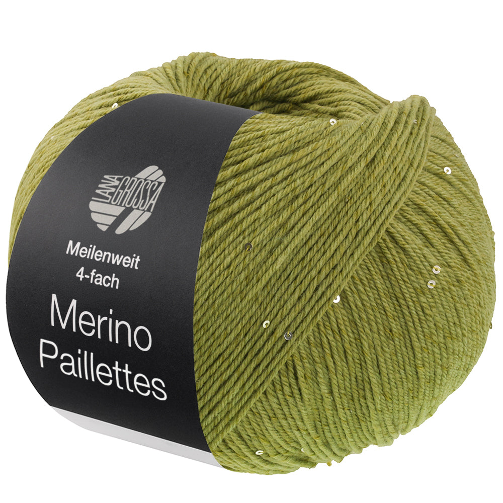 2307 MEILENWEIT 100g Merino Paillettes hellgrün