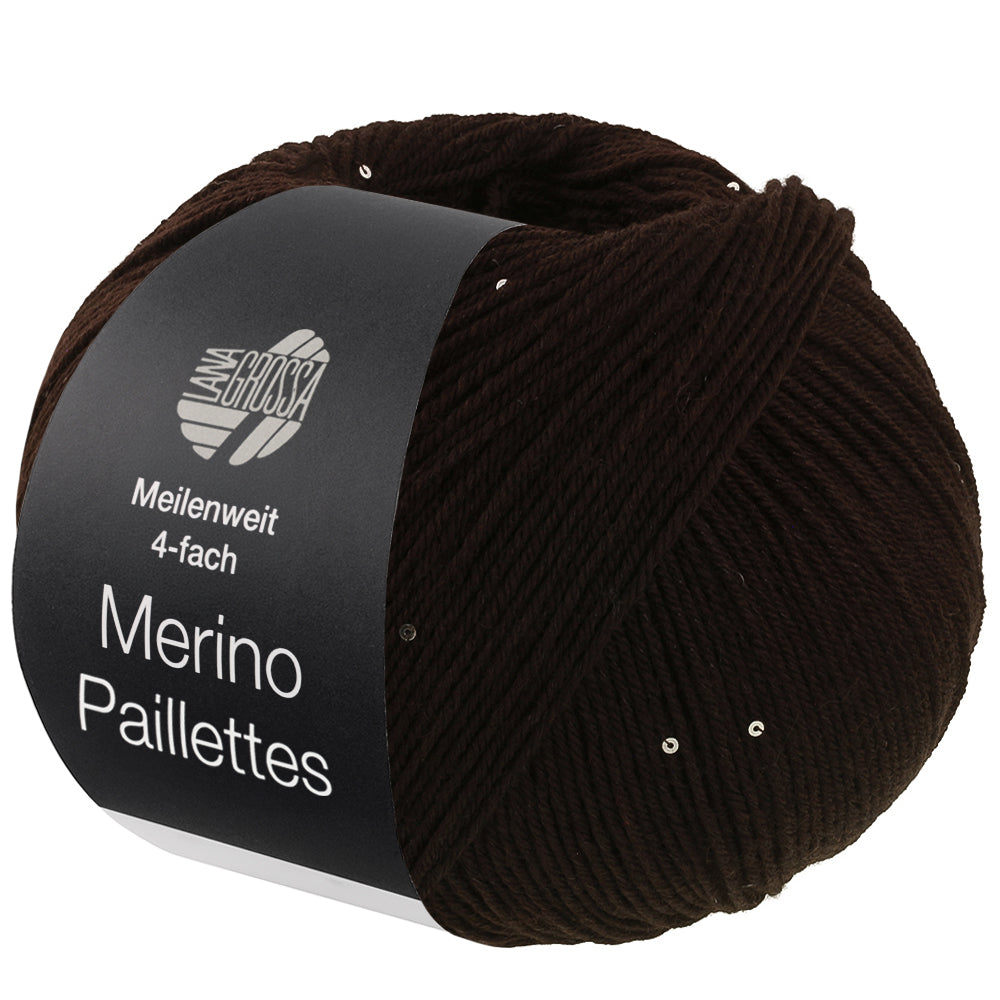 2309 MEILENWEIT 100g Merino Paillettes schwarzbraun