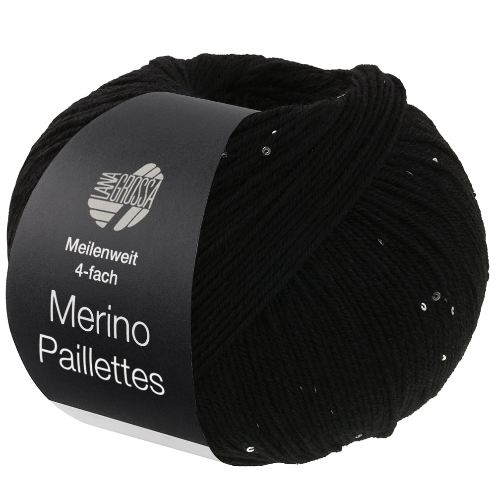 2310 MEILENWEIT 100g Merino Paillettes schwarz