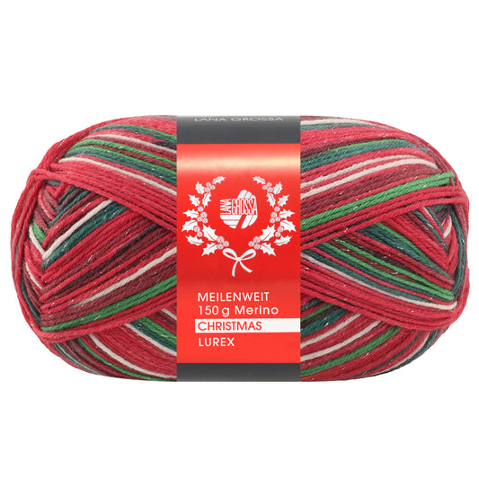 636 Meilenweit 150 6-fach Merino Christmas Lurex