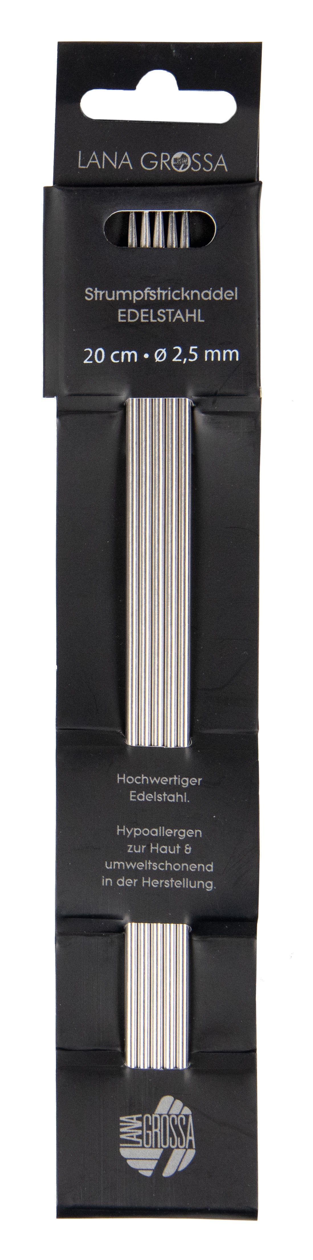 Lana Grossa Nadelspiel Edelstahl 5mm / 15cm