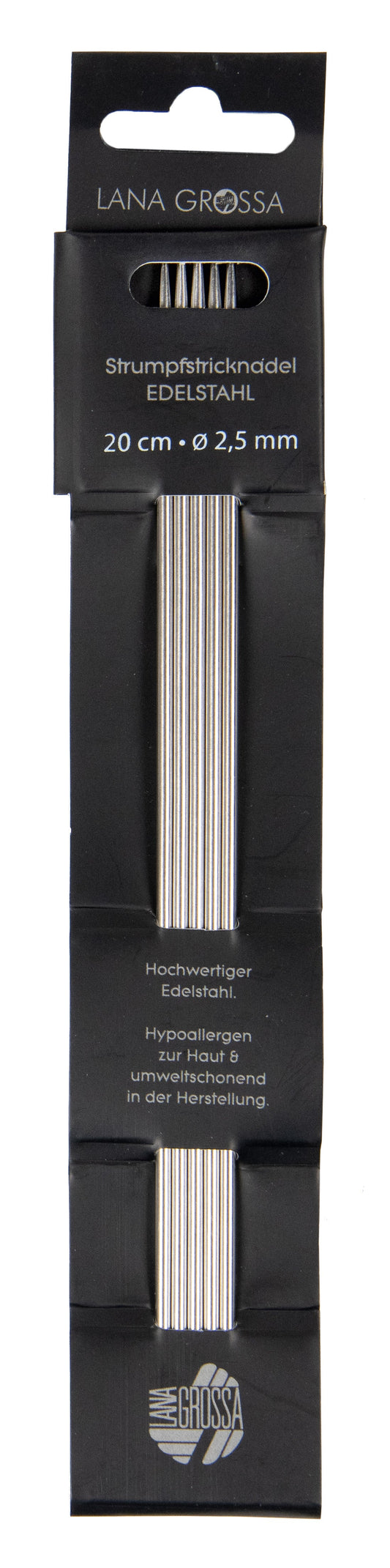 Lana Grossa Nadelspiel Edelstahl 5mm / 15cm