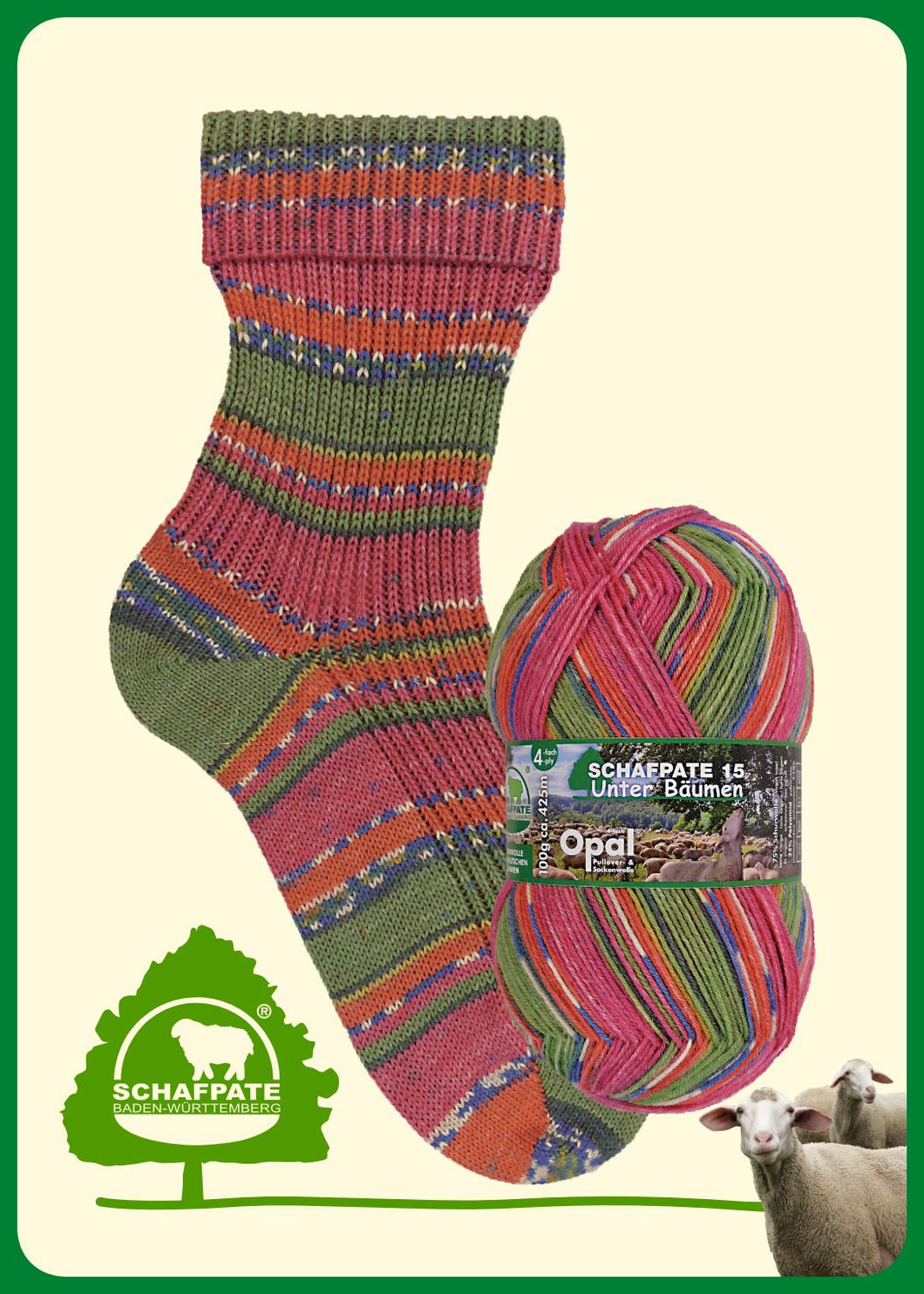Opal Schafpate 15 4fach #11367 Waldbeeren