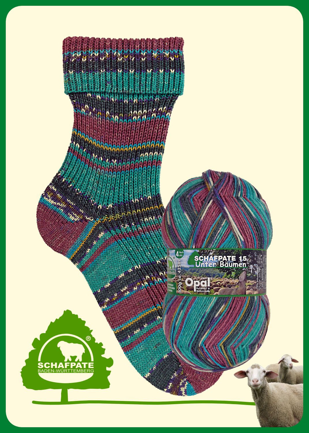 Opal Schafpate 15 4fach #11364 Artenvielfalt
