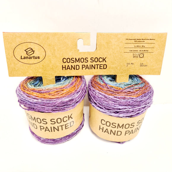 2 Lanartus Cosmos Sock Handpainted