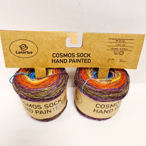 6 Lanartus Cosmos Sock Handpainted