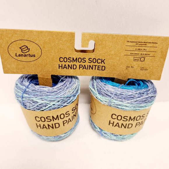 7 Lanartus Cosmos Sock Handpainted