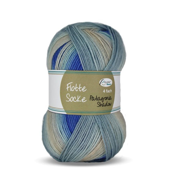 Flotte Socke 4f. Patagonia Shadow 1720 blau-beige