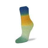 Flotte Socke 4f. Patagonia Shadow 1724 gelb-blau