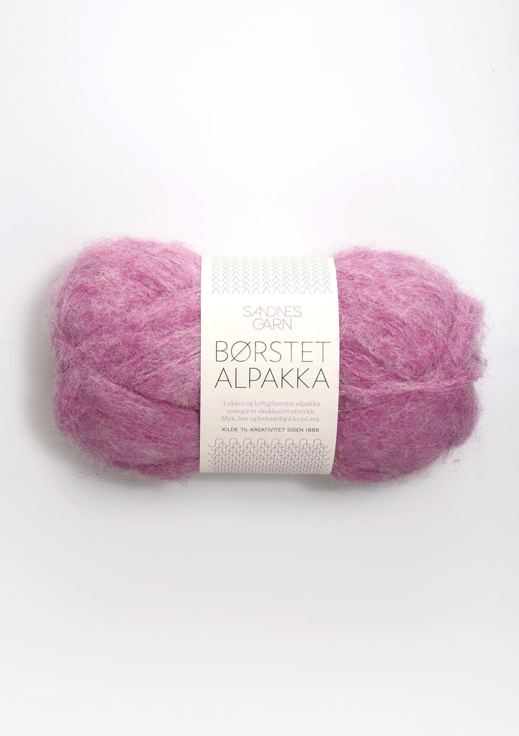 Borstet Alpakka 4625 rosa rubin