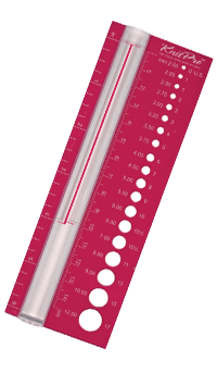 Knitpro Nadelmaß + Lupe / View Sizer