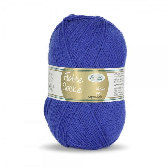 Flotte Socke 6fach uni 2122 royal