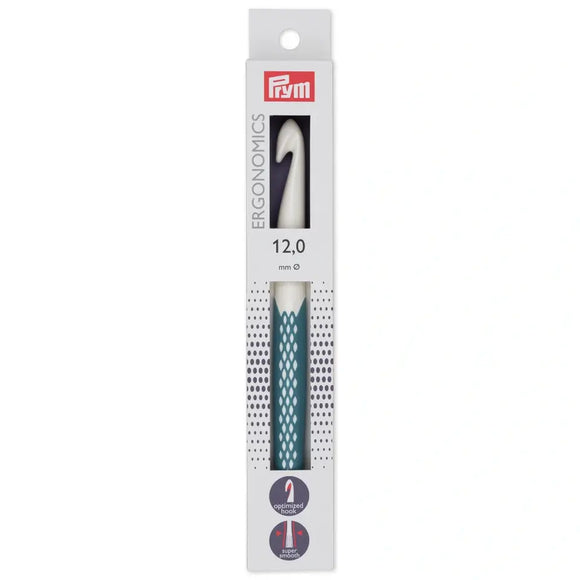 12 mm Wollhäkelnadeln Prym Ergonomics, 18 cm