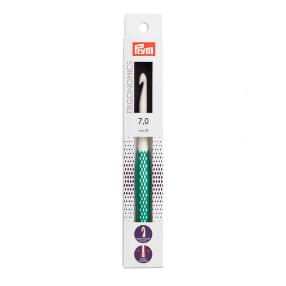 7 mm Wollhäkelnadeln Prym Ergonomics, 17 cm
