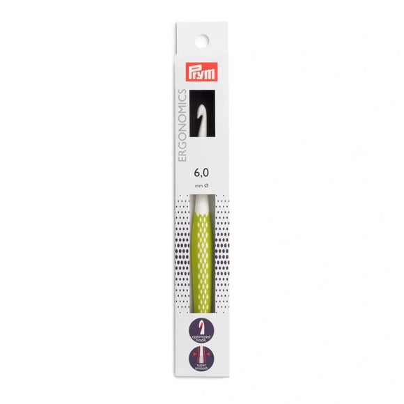 6 mm Wollhäkelnadeln Prym Ergonomics, 17 cm