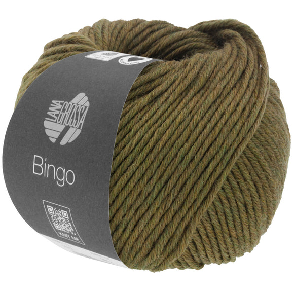 Lana Grossa Bingo Melange 1012 we care oliv meliert