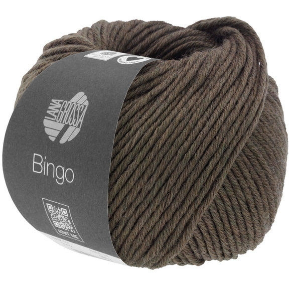 Lana Grossa Bingo Melange we care 1025 dunkelbraun meliert