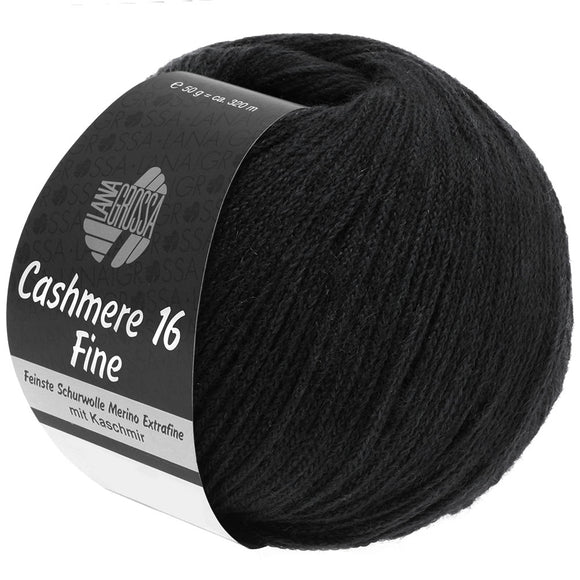 Lana Grossa Cashmere 16 Fine - Farbe 18 schwarz