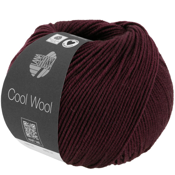 Lana Grossa Cool Wool 1404 schwarzrot meliert