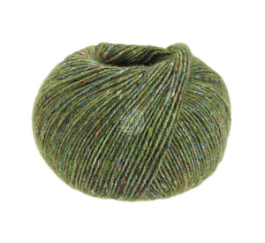 Ecopuno Tweed 305 olivgrün-meliert