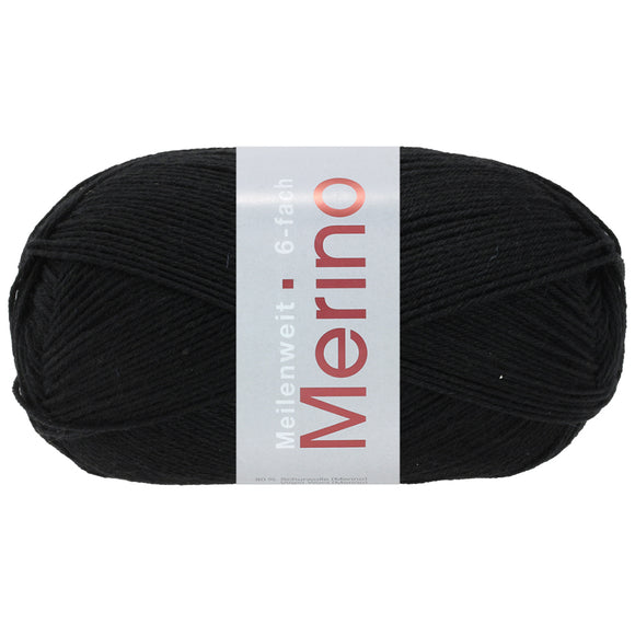 Meilenweit Merino 6-fach / Farbe 110 schwarz